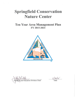 2015 Springfield Conservation Nature Center Management Plan