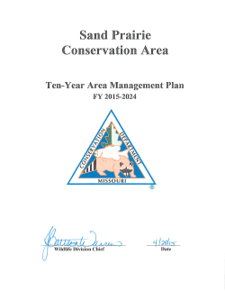 2015 Sand Prairie Conservation Area Management Plan