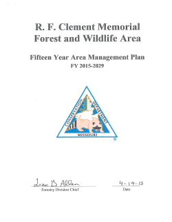 2015 R.F. Clement Memorial Forest and Wildlife Area Management Plan