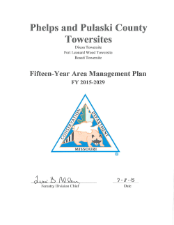 2015 Phelps and Pulaski County Towersites Management Plan