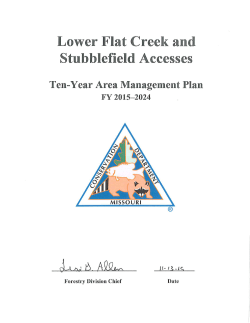 2015 Lower Flat Creek and Stubblefield Accesses Management Plan