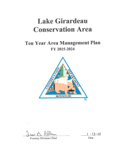 2015 Lake Girardeau Conservation Area Management Plan