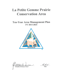 2015 La Petite Gemme Prairie Conservation Area Management Plan