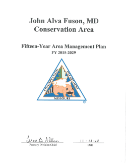 2015 John Alva Fuson, MD Conservation Area Management Plan