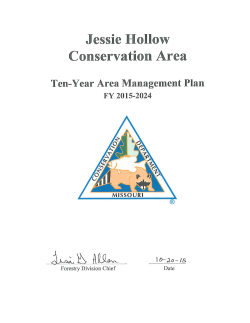 2015 Jessie Hollow Conservation Area Management Plan