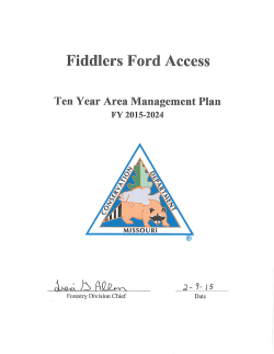 2015 Fiddlers Ford Access Area Management Plan