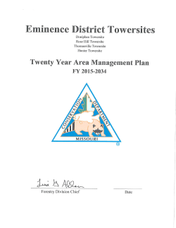2015 Eminence District Towersites Management Plan