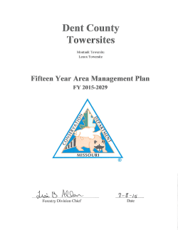2015 Dent County Towersites Area Management Plan