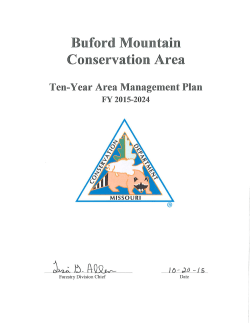 2015 Buford Mountain Conservation Area Management Plan