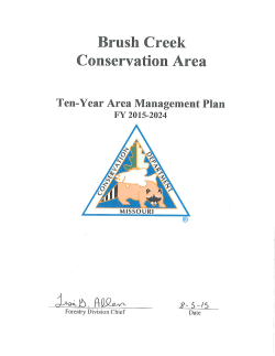 2015 Brush Creek Conservation Area Management Plan