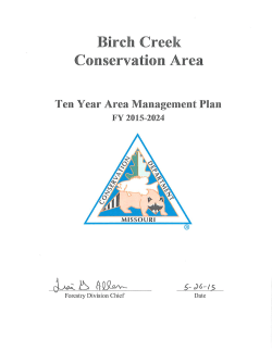 2015 Birch Creek Conservation Area Management Plan
