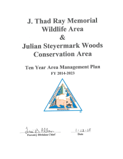 2014 J. Thad Ray Wildlife Area and Julian Steyermark Woods Conservation Area Management Plan