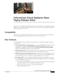 InformaCast Virtual Appliance Basic Paging Release Notes 9.0(1)