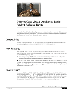 InformaCast Virtual Appliance Basic Paging Release Notes 9.0(2)