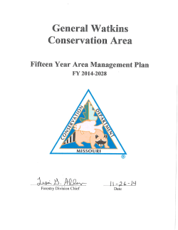 2014 General Watkins Conservation Area Management Plan