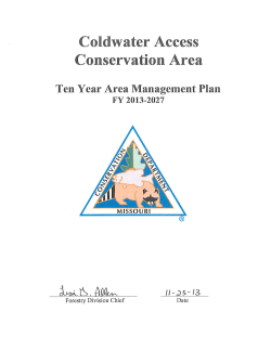 2013 Coldwater Access Conservation Area Management Plan