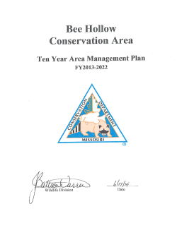 2013 Bee Hollow Conservation Area Management Plan