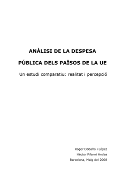 An&agrave;lisi de la despesa p&uacute;blica dels pa&iuml;sos de la UE
