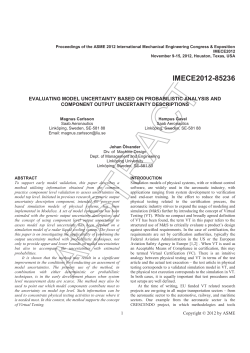 Evaluating Model Uncertainty Based on Probabilistic Analysis and Component Output Uncertainty Descriptions