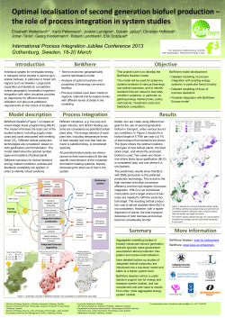 Optimal localisation of second generation biofuel production - the role of process integration in system studies