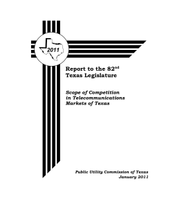 2011 Scope of Competition in Telecommunications Markets