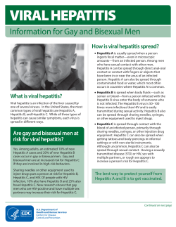 Protect yourself against hepatitis A and hepatitis B... a guide for gay and bisexual men
