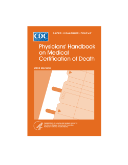 Physicians' Handbook on Medical Certification of Death from the CDC web site