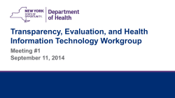 Meeting #1 - September 11, 2014
