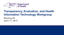 Meeting #5 - April 17, 2015