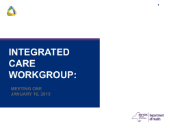 Meeting #1 - January 16, 2015