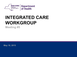 Meeting #5 - May 18, 2015