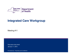 Meeting #11 - January 11, 2016