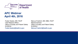 PPS Webinar on APC &ndash; April 4, 2016