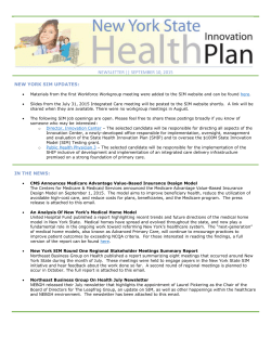 September 10, 2015 Newsletter