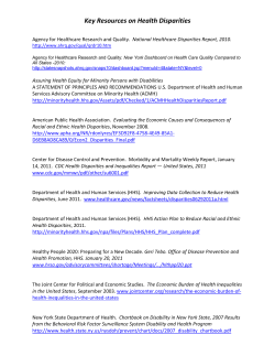 Key Resources on Health Disparities