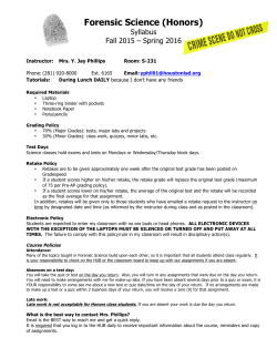 Forensic Science Syllabus