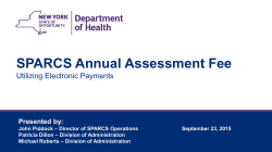 SPARCS Annual Assessment Fee