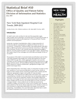New York State Inpatient Hospital Cost Trends, 2009-2012