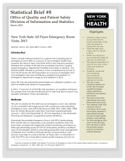 New York State All Payer Emergency Room Visits, 2013