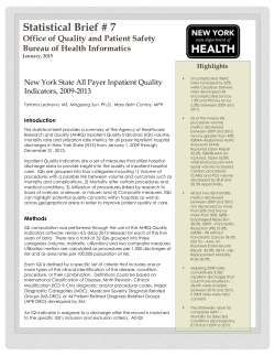 New York State All Payer Inpatient Quality Indicators, 2009-2013