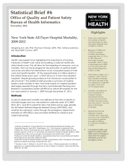 New York State All Payer Hospital Mortality, 2009-2012