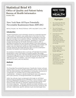 New York State All Payer Potentially Preventable Readmission (PPR) Rates, 2009-2012