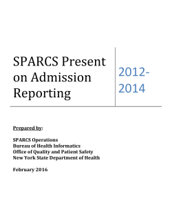 Present on Admission (2012-2014)