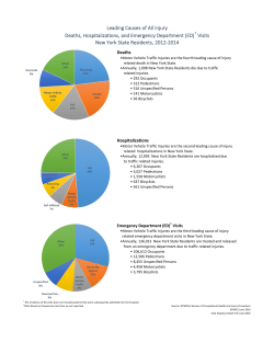 Leading Causes of All Injury, Deaths, Hospitalizations and Emergency Department Visits, New York State Residents, 2005-2007