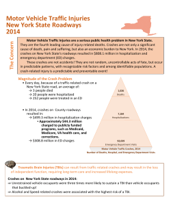 Motor Vehicle Traffic Injuries, New York State Roadways, 2007
