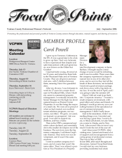 July/September 2006 Focal Points