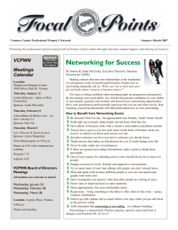 January/March 2007 Focal Points