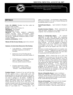 August, 2007 Board Meeting Minutes