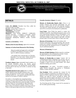 October, 2007 Board Meeting Minutes