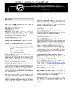 November, 2007 Board Meeting Minutes